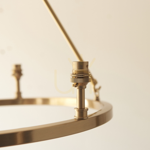 Check Pendant Light Endon Chester Brass 3 Light 50cm Metal Cut Glass