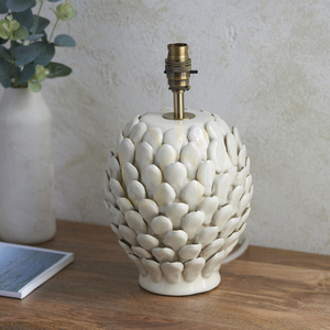 Endon Layered Leaf Table Lamp Base Ivory Ceramic B22 30.5 cm small 1