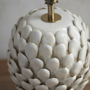 Endon Layered Leaf Table Lamp Base Ivory Ceramic B22 30.5 cm small 3