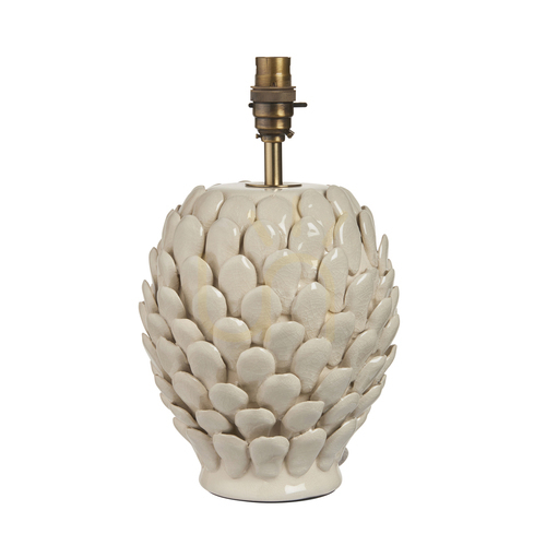 Check Endon Layered Leaf Table Lamp Base Ivory Ceramic B22 30.5 cm
