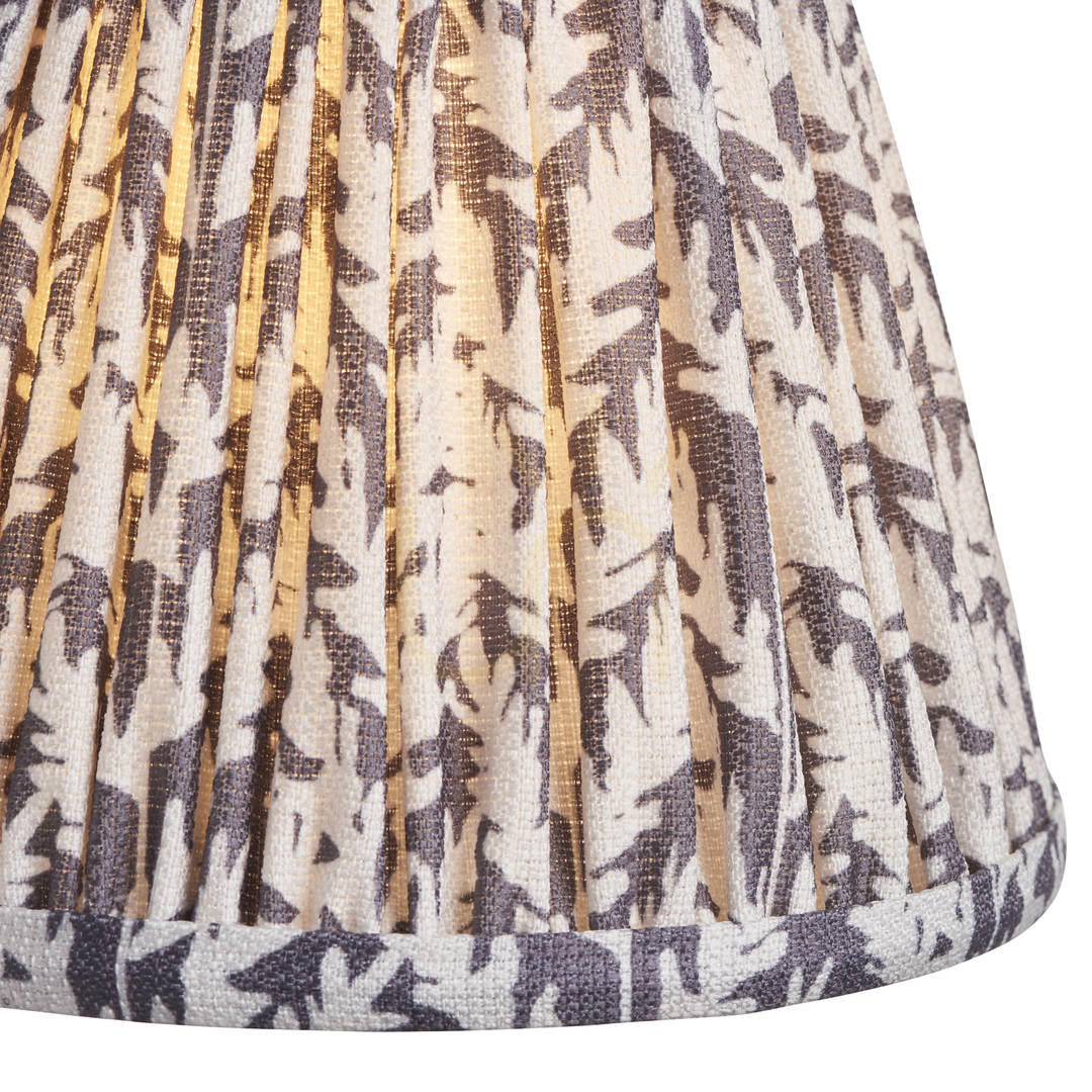 View Lampshade Endon Leaf Pearl Grey Fabric 16 cm E14 Lampshade Endon Leaf Pearl Grey Fabric 16 cm E14