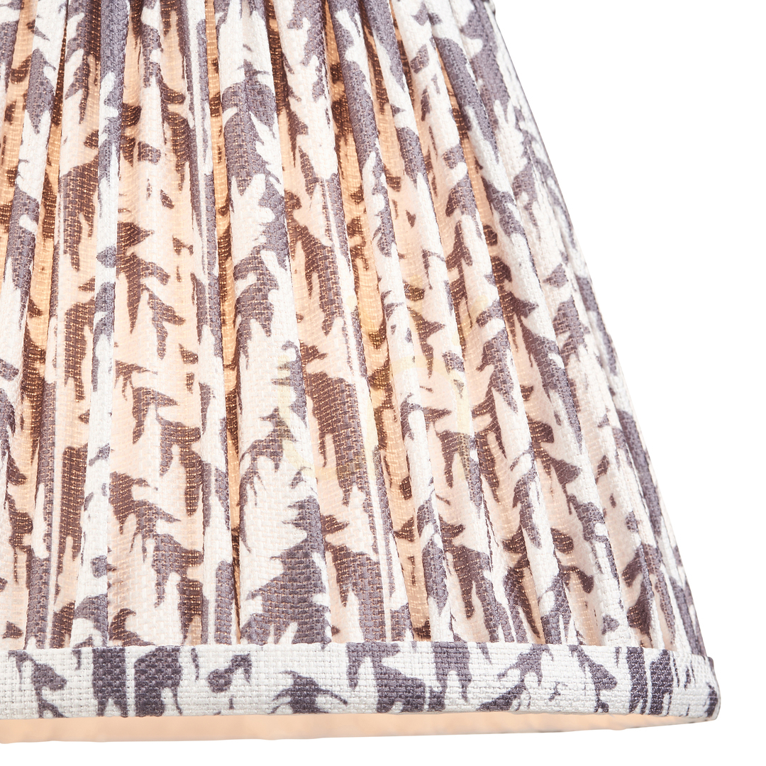 View Lampshade Endon Leaf Pearl Grey Fabric 20 cm Lampshade Endon Leaf Pearl Grey Fabric 20 cm