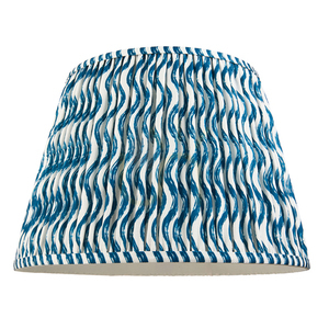 Endon Ripple 111305 lampshade, patterned Marlin Blue fabric, tapered ø40/28 cm, height 27.5 cm, E27/B22 small 4