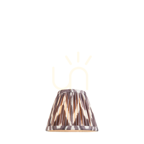 Check Lampshade Endon Zigzag Grey Pearl Grey Fabric 16 cm E14