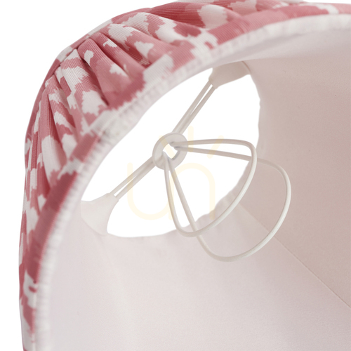 Check Endon Ikat Coral Pink Faux Silk Lampshade 16 cm 111337