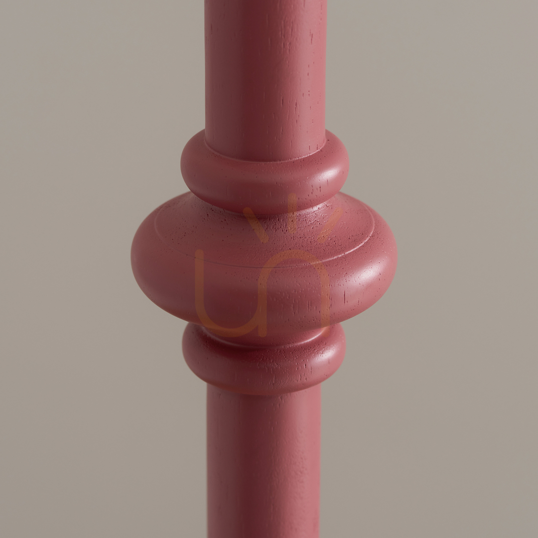 Display Standing Lamp Endon Carnaby Pink Wood Steel Brass 138 cm Standing Lamp Endon Carnaby Pink Wood Steel Brass 138 cm