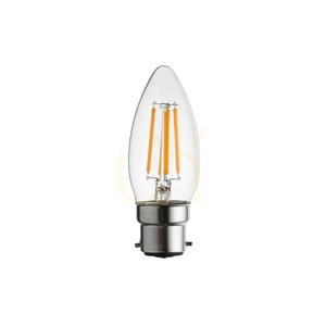 B22 LED Filament Candle Bulb Endon Transparent Glass 4W Dimmable small 1