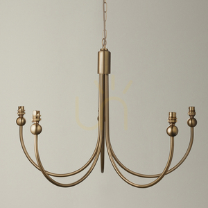 Pendant Light Endon Santiago Brass 5-Light Steel 75cm Adjustable Hanger small 1
