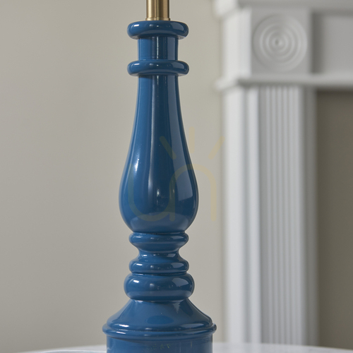 Check Endon Myrtle Blue Resin Table Lamp Base, B22, 38 cm