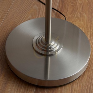 Endon Highclere 112232 floor lamp, brushed chrome and natural linen, E27, 150 cm small 7