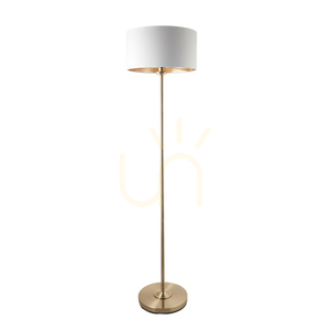 Endon Highclere floor lamp, antique brass with white shade, E27, 150 cm small 6