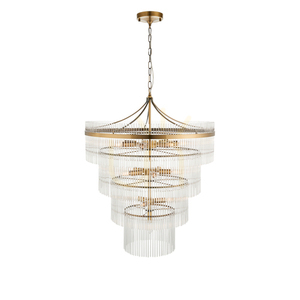 Endon Marietta Brass 16-Light Pendant Light 70cm Steel Glass small 1