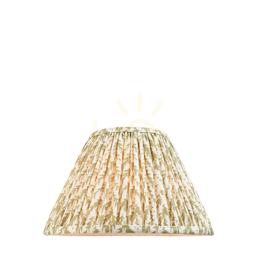 Check Endon Leaf Green Fabric Lampshade 30 cm E27/B22 112913
