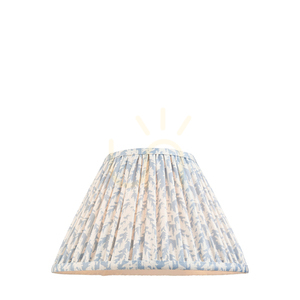 Endon Leaf Shell Bay Blue Fabric Lampshade, 30 cm, E27 small 0