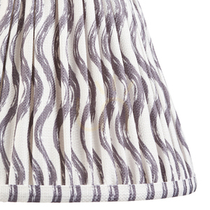 Endon Ripple 25 cm tapered pleated lampshade, pearl grey, linen-look fabric, E27/B22 small 2