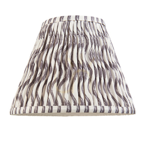 Endon Ripple 25 cm tapered pleated lampshade, pearl grey, linen-look fabric, E27/B22 small 4