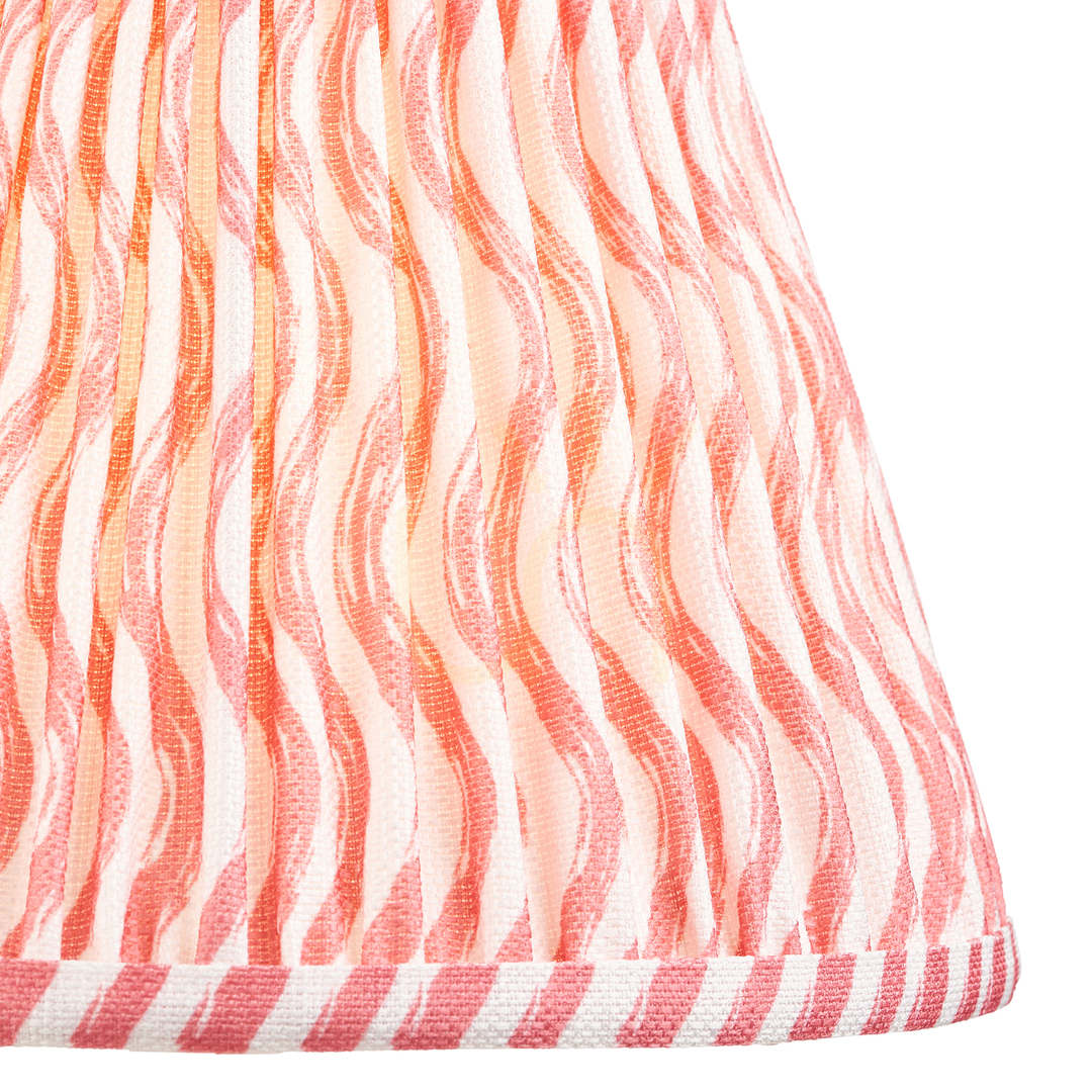 View Lampshade Endon Ripple Coral Pink Fabric 25cm Lampshade Endon Ripple Coral Pink Fabric 25cm