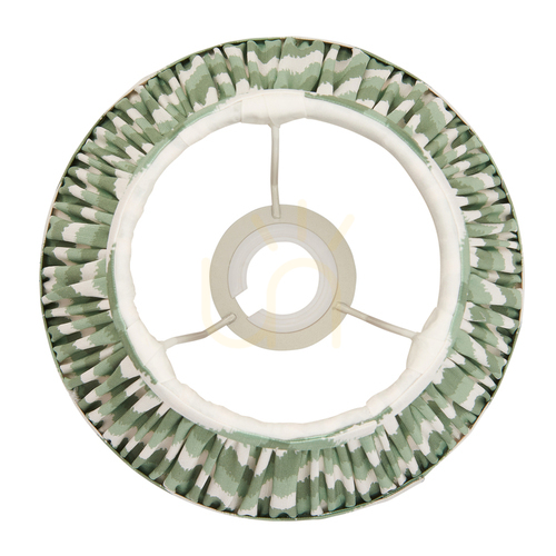 Check Endon Zigzag 20 cm Tapered Lampshade, Cotswold Green