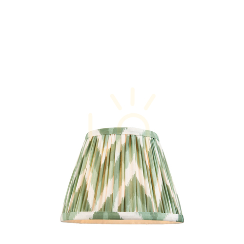 Check Endon Zigzag 20 cm Tapered Lampshade, Cotswold Green