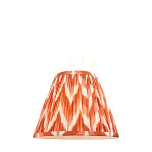 Lampshade Endon Zigzag Orange Fabric E27 25 cm small 0