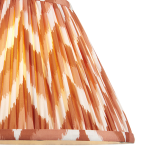 Endon Zigzag Apricot Orange Pleated Tapered Lampshade 30 cm small 1