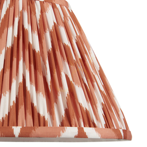 Endon Zigzag Apricot Orange Pleated Tapered Lampshade 30 cm small 2