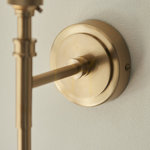 Brass Wall Light Endon Chester B22 Steel Dimmable 1 Light 20.5cm small 4