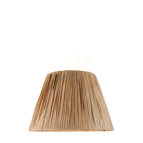 Check Endon Raffia tapered natural raffia lampshade 24 cm E27 113456