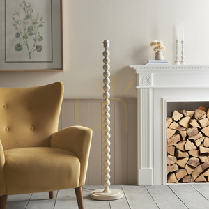 Endon Higgledy 113860 almond white floor lamp base 132.7 cm E27, shade not included small 1