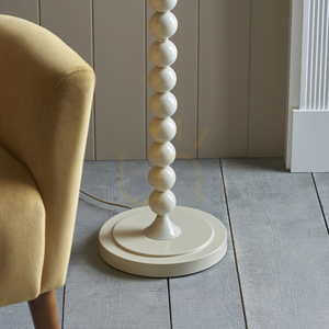 Endon Higgledy 113860 almond white floor lamp base 132.7 cm E27, shade not included small 5