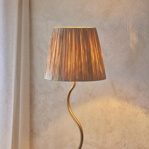 Endon Wriggle Raffia Floor Lamp, Brass, E27 small 4