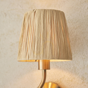 Endon Brass Natural Fibre E14 Dimmable Wall Light small 5