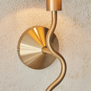 Endon Brass Natural Fibre E14 Dimmable Wall Light small 6