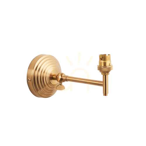 Check Endon Obelisk Fold wall light brushed brass B22 7 W 115065