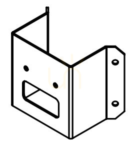 Check NORLYS ART.130 130BL black RAL 9005 corner bracket for Mandal Down