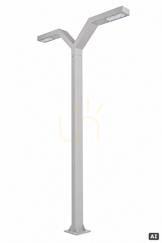 Check Trysil 1023AL Lighting Pole Light Grey RAL 9006 LED 4000K DALI2 300 cm NORLYS