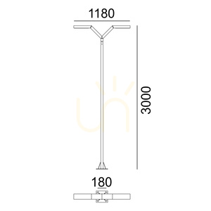 Trysil 1023BL Lighting Pole Black LED 4000K DALI2 300 cm NORLYS small 4