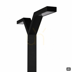 NORLYS Trysil 1027BL garden light pole, black, LED 4000 K, DALI2 small 1