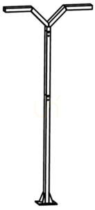 NORLYS Trysil 1027BL garden light pole, black, LED 4000 K, DALI2 small 0