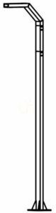 Norlys Trysil 1063GR garden column light, graphite RAL 7016, 300 cm, 4000 K LED DALI2 small 0