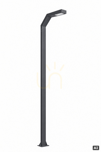 Check Trysil 1079GR Lighting Pole Graphite LED 4000K DALI2 350 cm NORLYS