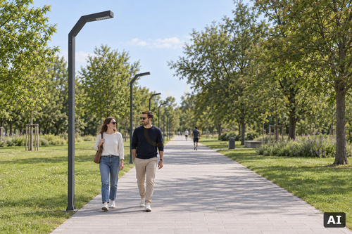 Check Trysil 1079GR Lighting Pole Graphite LED 4000K DALI2 350 cm NORLYS