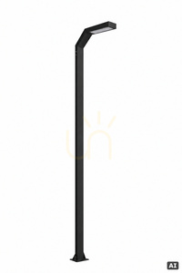 Trysil 1085BL LED Lighting Pole 4 m, Single-Arm, Black, Dimmable NORLYS small 0