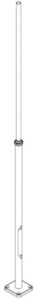 Lighting Pole NORLYS 1255WH White Cast Aluminum 400 cm Słupy - Maszty small 0