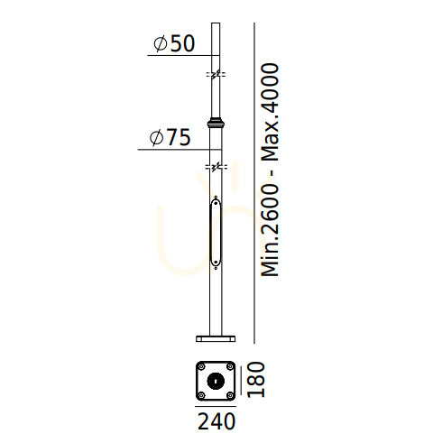 Check Lighting Pole NORLYS 1255WH White Cast Aluminum 400 cm Słupy - Maszty