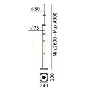 Lighting Pole NORLYS 1255WH White Cast Aluminum 400 cm Słupy - Maszty small 1