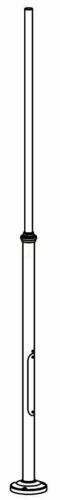 Check Lighting Pole NORLYS Lamppost 1273BL Black Cast Aluminum 320 cm