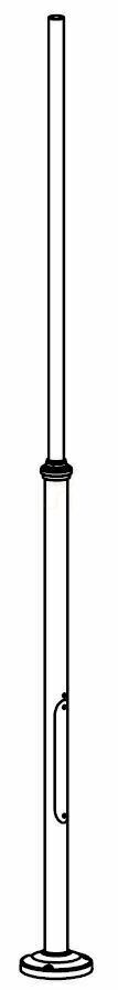 NORLYS Lamppost White Cast Aluminum Lighting Pole 320 cm 1273WH