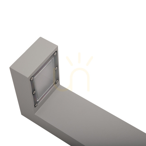 Check NORLYS Asker 1309AL aluminium-coloured LED bollard 55 cm 2700K