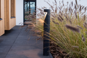 Norlys Oppland 1324GR LED bollard light, 85 cm, graphite, 3000 K, DALI2 small 1
